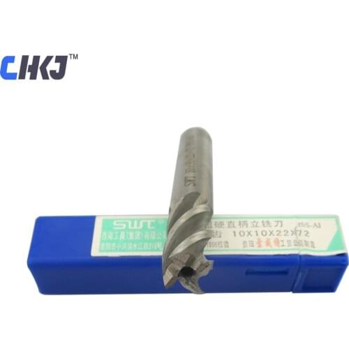 CHKJ 1pc HSS End Mill Straight Shank 4 Flute Solid High Speed Steel CNC Milling Cutter Router Drill Bit 2/3/3.5/4/5/6/7/8/9/10mm
