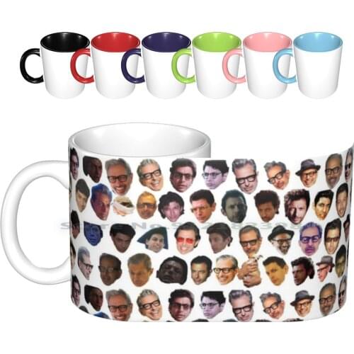Jeff Goldblum Ceramic Mugs Coffee Cups Milk Tea Mug Jeff Goldblum Day Ragnarok Hotel Artemis Ian Malcolm Funny Pattern Creative