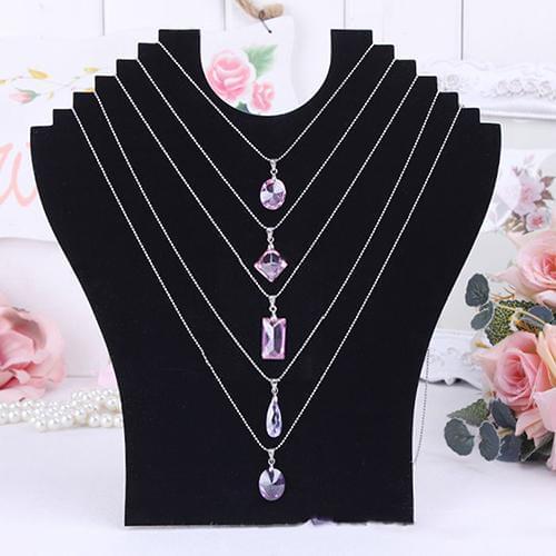 HOT SALES!!! New Arrival Necklace Bust Jewelry Pendant Chain Display Holder Neck Velvet Stand Easel Wholesale Dropshipping