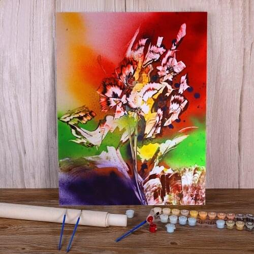 Abstract Flowers Painting By Numbers Kit Oil Paints 50*70 Picture By Numbers Photo Handmade Crafts Adults Wall Art Drawing
