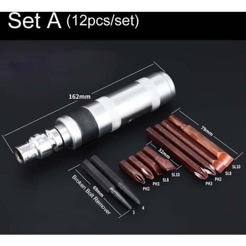 Chrome-vanadium Steel Multi-purpose Impact Screwdriver Set Hand Impact Driver Set Screw Extractor Broken Bolt Remover Drill Guid
