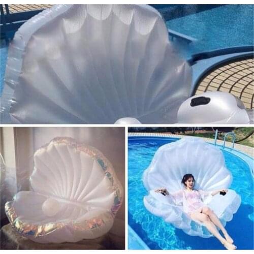 1PC PVC inflatable floating row chair shell pearl Scallop in Shell Child Inflatable Ride-On Pool Toy