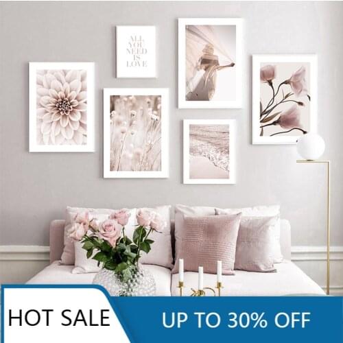 Boho Style Wall Art Canvas Painting Posters Prints Floral Beach Scandinavian Nordic Photography Creative Wall Decor Home Decor