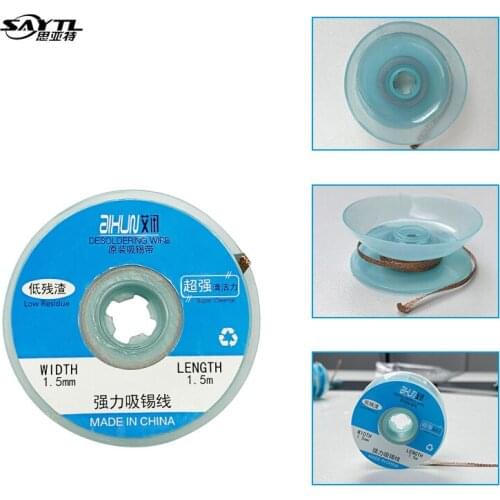 1.5mm 2mm Width 1.5M Length Solder Wire Desoldering Braid Welding Solder Remover Wick Wire Lead Cord Flux BGA Repair Tool