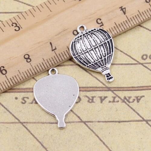 20pcs Charms Hot Air Balloon 24x16mm Tibetan Bronze Silver Color Pendants Antique Jewelry Making DIY Handmade Craft For Necklace