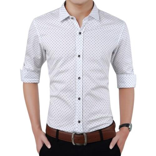 Cotton Mens Shirt New Arrival Fashion Spring Male Social Shirt Hign Quality Solid Slim Fit Mens Casual Men Shirts Size 5XL