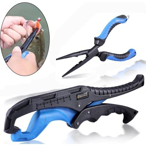 Sougayilang Aluminum Alloy Fishing Pliers Grip Set Fishing Tackle Gear Hook Recover Cutter Line Split Ring Fishing Accessories