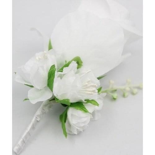 Wedding Supplies Artificial Roses Groom Corsage Flowers Wedding Art Decorations Groomsman Multi-color Simulation Flowers