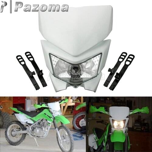 Street Bike Headlight Fairing 12V H4 35W Dual Sport Motorcycle Headlamp Light For KMX RMZ KX KLX XR CRF WR YZ DTR DR ZX EXC SX