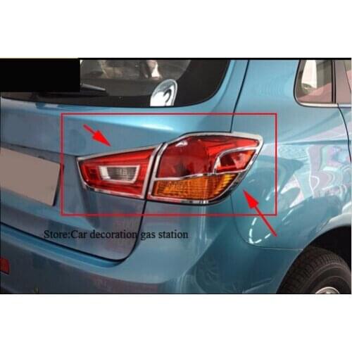 2015 For Mitsubishi ASX Outlander sport 2013 2014 2015 ABS Chrome Rear Tail Light Lamp Cover Trim 2pcs NEW Arrival