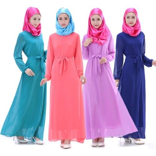 Women Muslim dress islamic clothing abaya muslim clothing turkish islamic Chiffon clothes turkey muslim Lady dress Kaftan