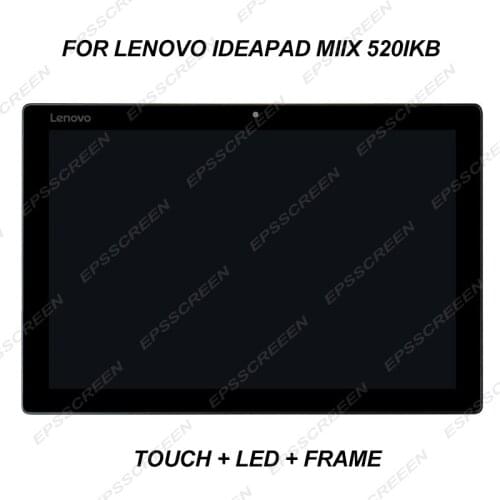 Fit 12" LED LCD screen for LENOVO IDEAPAD MIIX 520-12IKB 81CG/20M3/20M4 TABLET DISPLAY DIGITIZER+LED+BEZEL 5D10P92347/5D10P92363