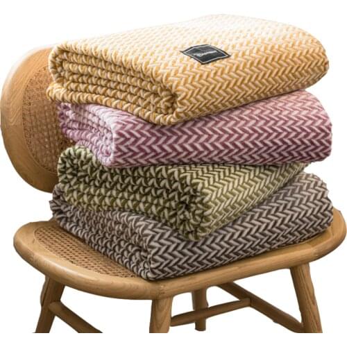 Winter Soft Warm Coral Fleece Blankets For Beds Yarn Dyed Winter Faux Fur Mink Throw Bedspread Sofa Bed Flannel Plaid Blankets