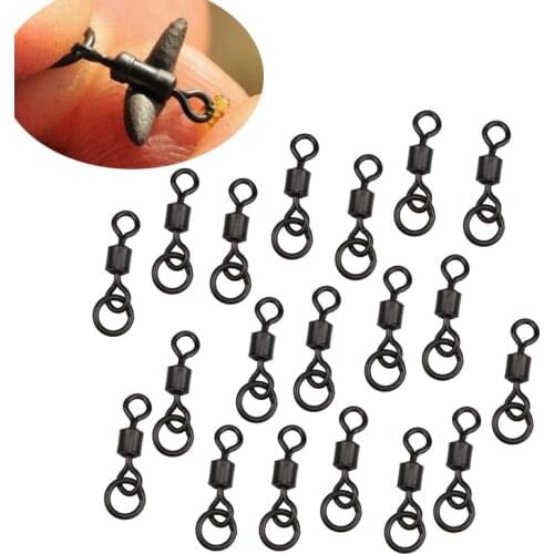 10/20/50pcs Chod Swivel Size 8# Carp Fishing Flexi Ring Pesca Swivels Terminal Tackle For Marker Float Alloy Copper Iscas Tools