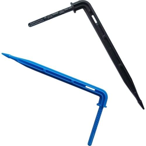 100Pcs Micro Drip Irrigation Emitter Bend Arrow Dripper Garden Greenhouse Flowers Plants Water Saving Irrigation Equipment