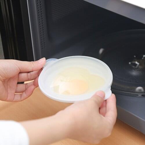 2pcs/lot Steamed egg box for microwave oven, love egg, steamed egg plastic, heart-shaped egg steamer with lid
