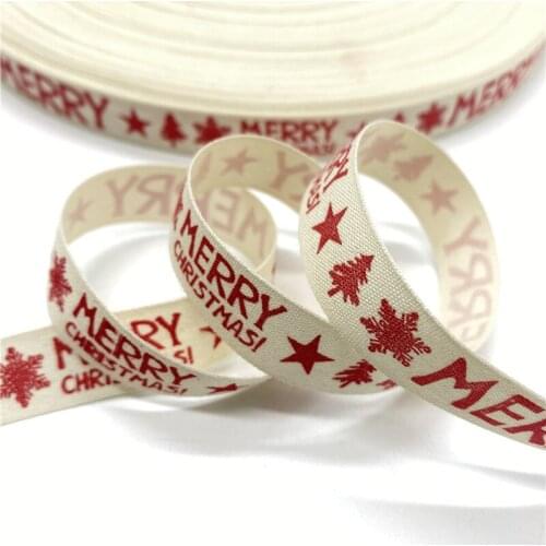 5Yards 15mm Cotton Ribbon Black and white pattern Printed Cotton Ribbons For Wedding Christmas Decoration DIY Sewing Fabric #22