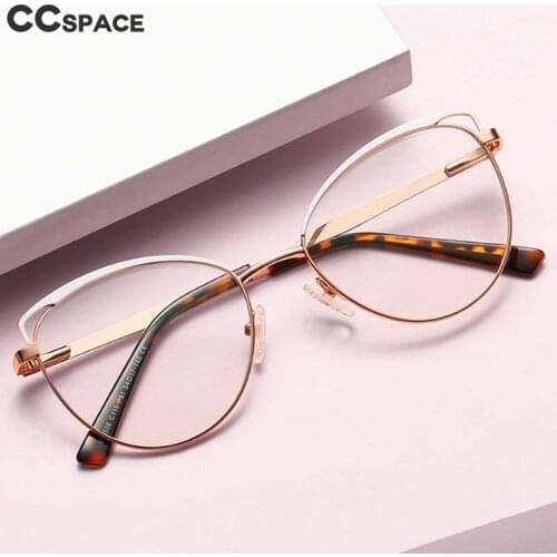 53155 Cat Eye Anti Blue Light Glasses Frame Women Spring Foot Optical Fashion Computer Eyeglasses