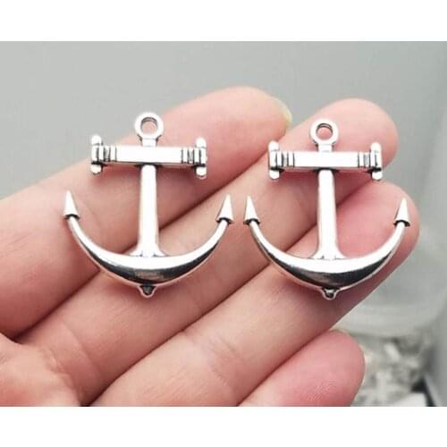 6pcs/lot--33x29mm, Antique silver plated anchor charms,DIY supplies,Jewelry accessories