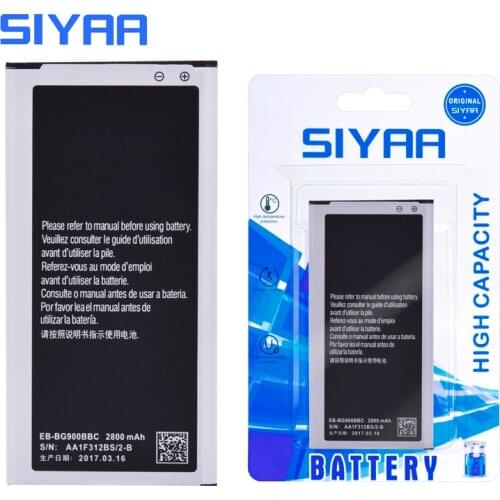 SIYAA EB-BG900BBC EB-BG900BBE Battery For Samsung S5 G900S G900F High Quality 2800mAh High Capacity Replacement Batteries