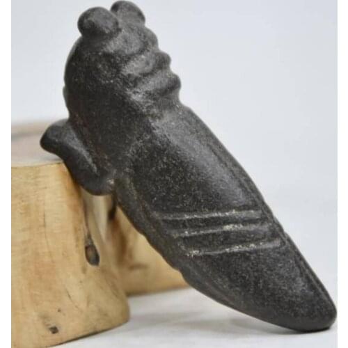 Hongshan culture archaize black iron meteorite cicada statue