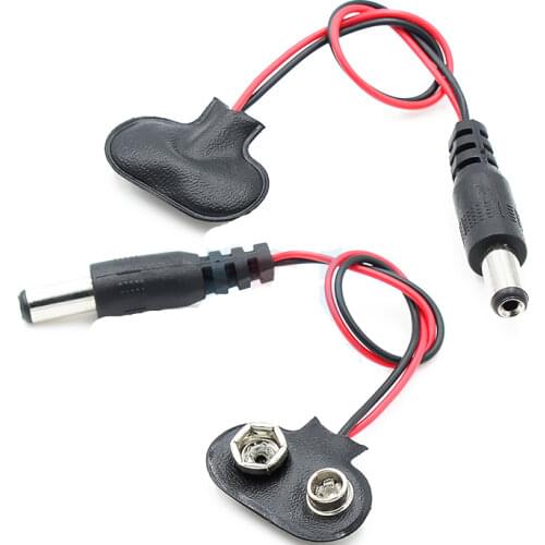 Free shipping 50PCS Experimental 9V battery snap power cable to DC 9V clip male line battery adapter