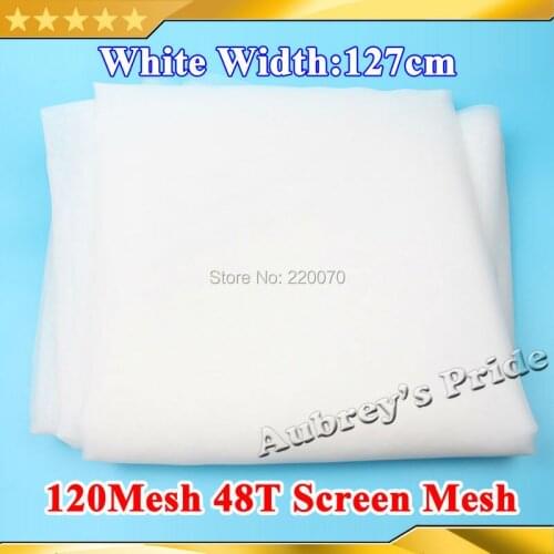 Free Shipping 5x1.27 Yards Meters 120M 48T Count Silk Net Stencil Polyester Silk Screen Printing Mesh 127CM Width DIY