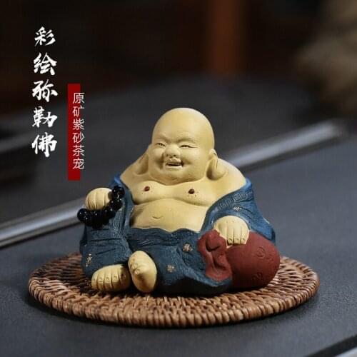 Chang tao 】 yixing undressed ore purple sand tea accessories play small tea pet size maitreya a single price
