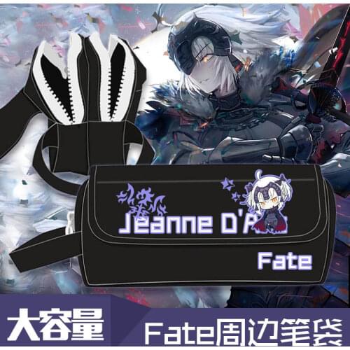 Anime Pencil Case Fate/Grand Order Joan of Arc Saber Cosplay Student Pen Bag Cosmetic Bag High Capacity School Stationery box