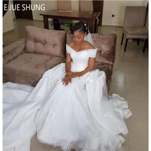 Свадебные платья со шлейфом E JUE SHUNG China At AliExpress