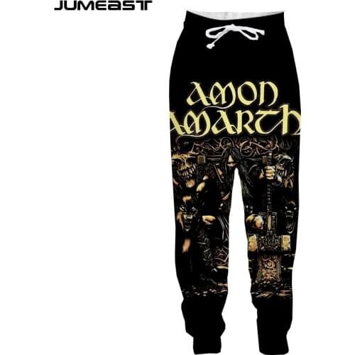Jumeast Brand Men/Women 3D Printed Amon Amarth Casual Long Pants Sport Pullover Length Sweatpants Trousers