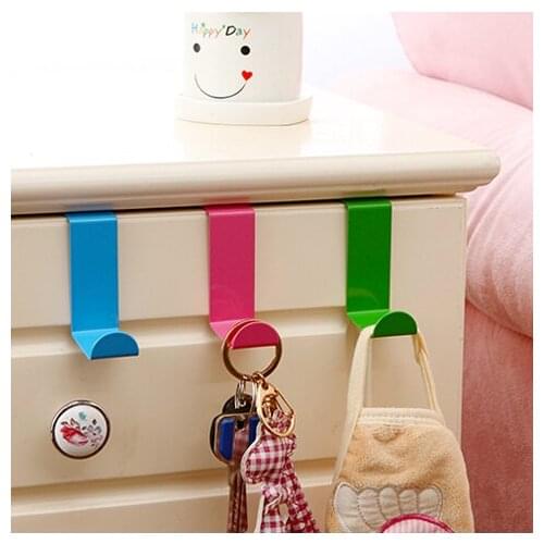 2 Pcs/lot Stainless Steel Kitchen Cabinet Draw Hooks Kitchen Cabinet Draw Towel Clothes Pothook Clothes Hanger Holder 4 colors