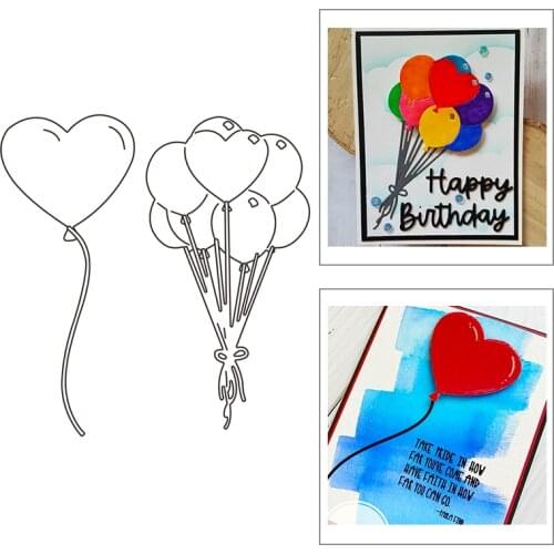 2021 New Happy Birthday Balloon Metal Cutting Dies For DIY Craft Making Greeting Card and Album Scrapbooking No Clear Stamps Set