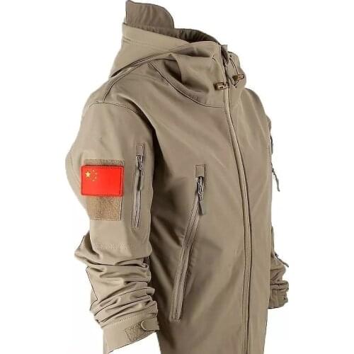 Army Shark Skin Soft Shell Clothes Tactical Windproof Waterproof Jackets Men Flight Pilot Hood Coat Military Field bomber S-4XL