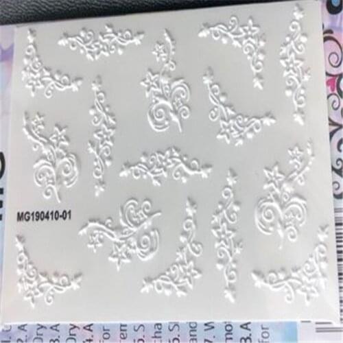 Hot Selling Fashion White Strings & lines Nail Stickers Water Slide Acrylic Nali Decals Nail Art Nail Decor