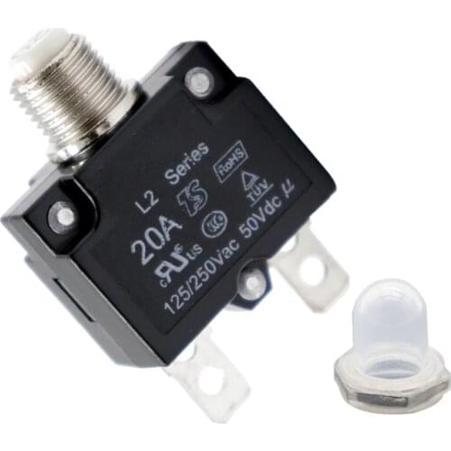 Manual Reset Overload Switch Switch 125/250VAC 50VDC Thermal Circuit Breaker 20Amp