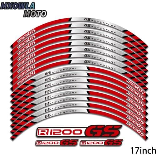 17" Strips Motorcycle Wheel Tire Stickers Car Reflective Rim Tape Motorbike Bicycle Auto Decals Universal for R1200GS