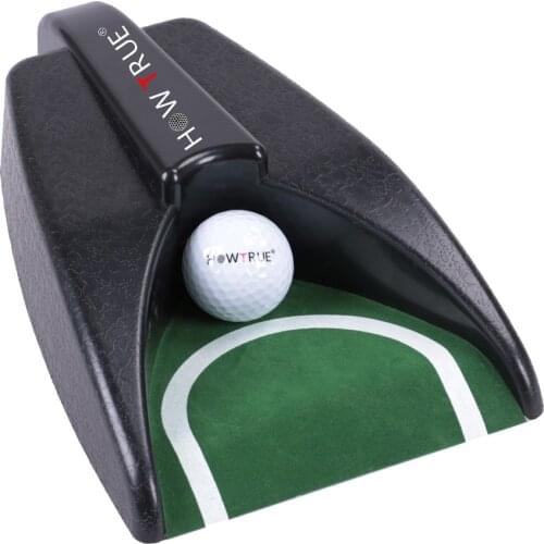 Golf Non-slip Mat Putting Trainer Portable Returner Automatic Electric Induction with Rugged Plastic Case for Golf Training