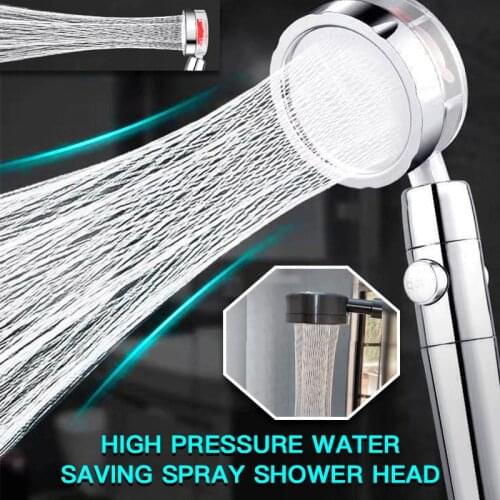 High Pressure Water Saving Spray Shower Head 360 Rotated Rainfall Shower Head Bathroom Hand-held Pressurized Massage Shower Head