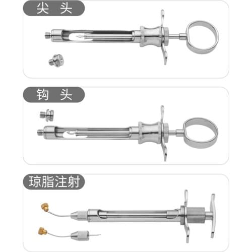 1 PCS Dental Injection Syringe Stainless Steel Dental Aspirating Syringe Dentist Surgical Instrument