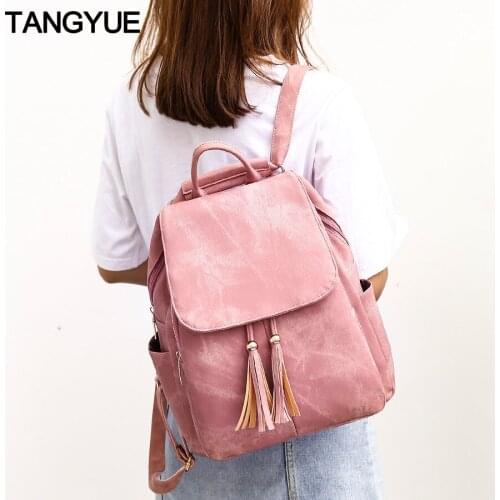 TANGYUE PU Leather Women Backpack Female feminina Schoolbag Back Pack Bag Womens Backpack for Girls Bagpack sac a dos rucksack