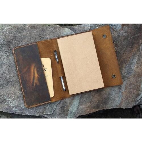 Vintage real genuine leather journal diary notebook 5 x 8 inch 160 pages for traveler sketching writing ruled or blank