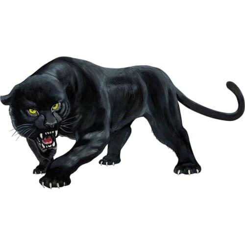 Funny Black Panther Roaring Animal Styling Car Sticker Automobiles Motorcycles Exterior Accessories PVC Decals for Bmw Audi Ford