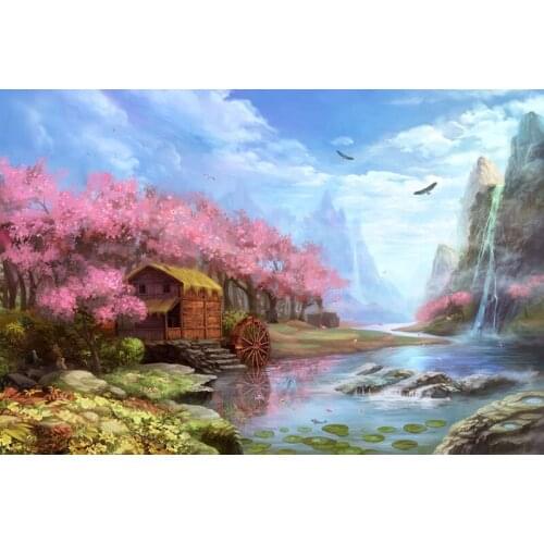 Land of Peach Blossoms The wooden puzzle 1000 pieces ersion paper jigsaw puzzle white card adult childrens educational toys