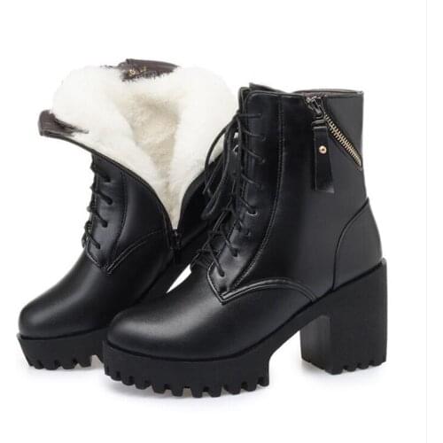 Women bare boots 2021 new genuine leather women boots natural wool warm women winter naked boots winter women shoe