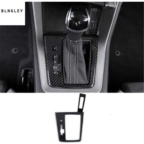 1lot ABS Carbon fiber grain gear panel decoration cover for 2019 2020 AUDI Q3 car accessories