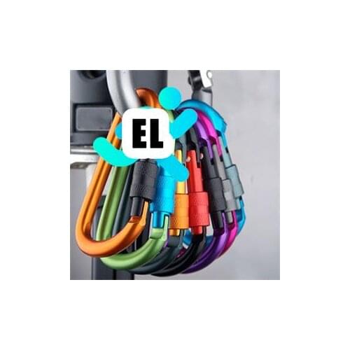 High Quality 1 PCS Outdoor Sports Alloy Safety Buckle Keychain Hook Climbing Button Carabiner Shape Camping Hiking Hook