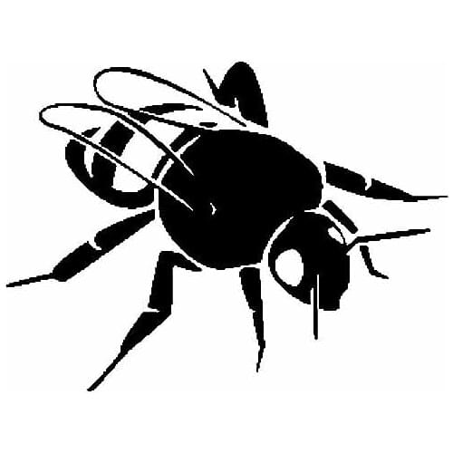 17.5CM*12.8CM Insect Biology Honey Bumble Bee Vinyl Decal Car Sticker Black/Silver C19-0129