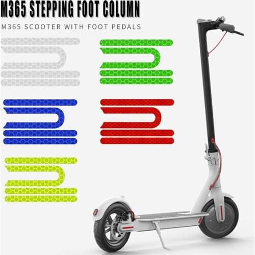 4pcs Electric Scooter Reflective Sticker Set Front Rear Wheel Protective Warning Stickers For Xiaomi M365 Scooter Accessories