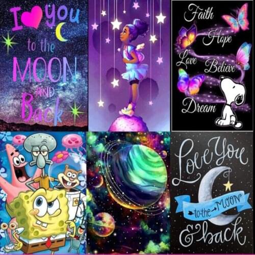 5D Diamond Painting Butterfly Text Art DIY Diamond Embroidery Dog Full Square Round Mosaic Set Crafts Home Decoration Love Gif